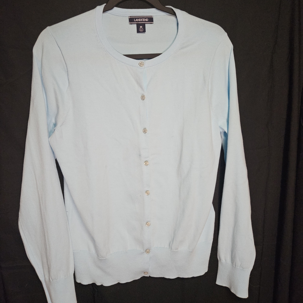 Lands' End Light Blue Cardigan